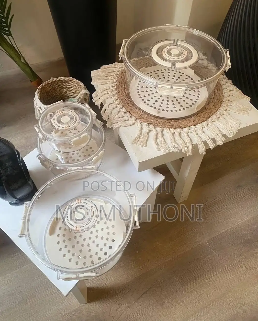 4 PCS Circular Food Grade Eco-Friendly Food Storage Containers