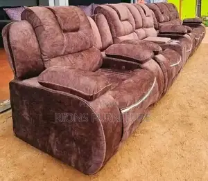 Brown Semi Recliner Sofa Seat