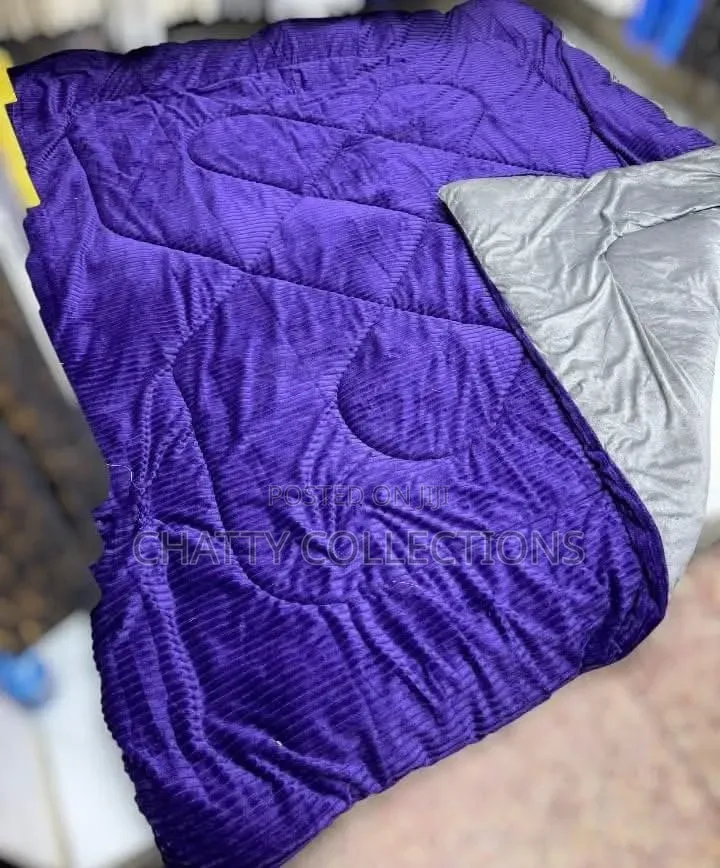 Purple 6 by 6 Single Velvet Wollen Duvets