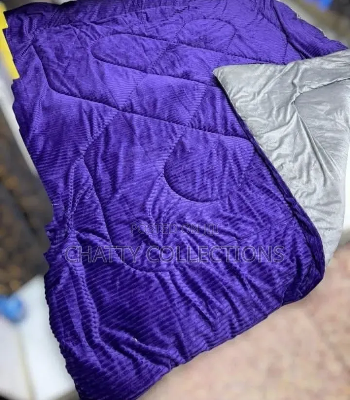 Purple 6 by 6 Single Velvet Wollen Duvets
