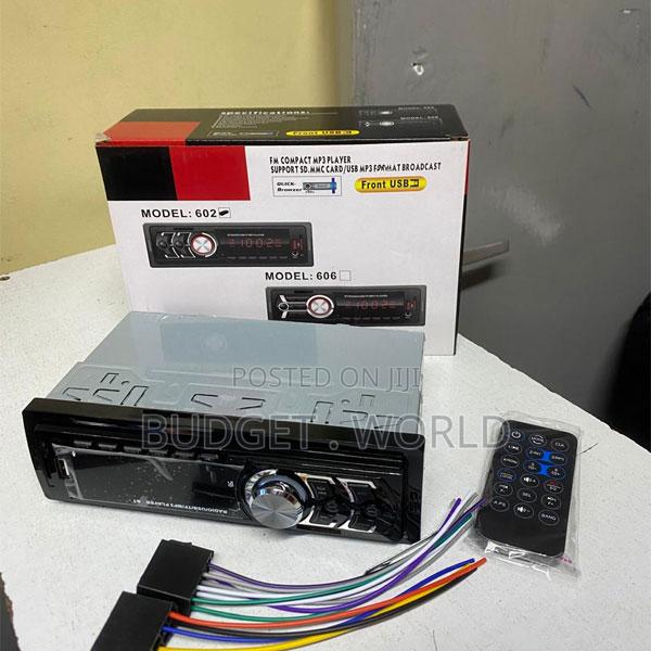 606 Digital Fm Car Radio – Mp3 Music Player With Usb, Tf Aux Connec