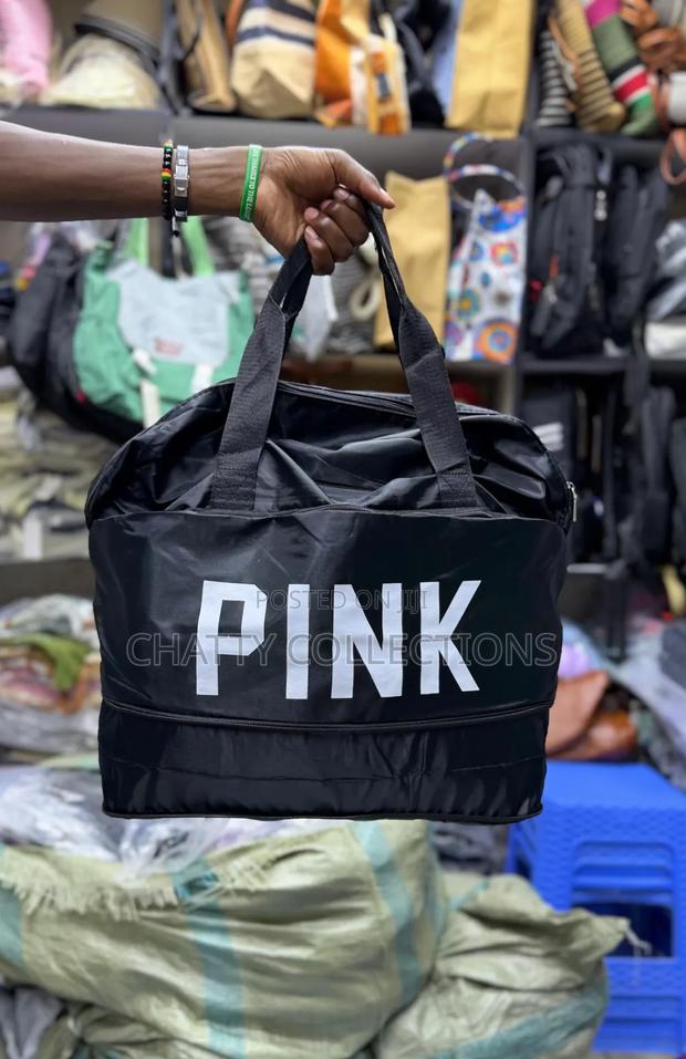 Black (Pink) Waterproof Expandable Bag
