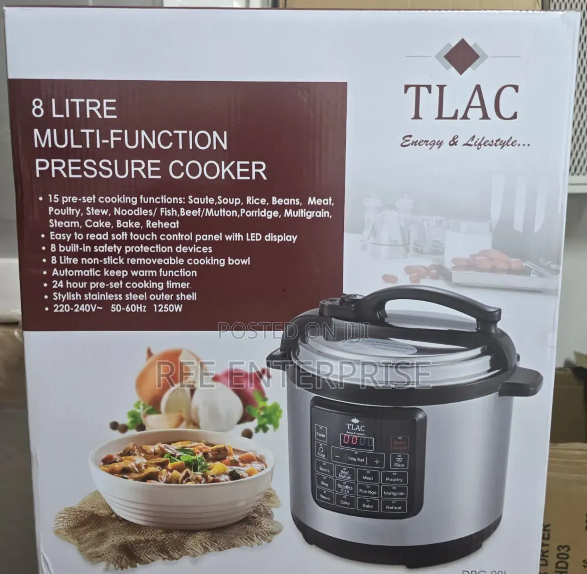 Tlac 15 in 1 8 Litres Electric Pressure Cooker, 8ltr, 1200w,