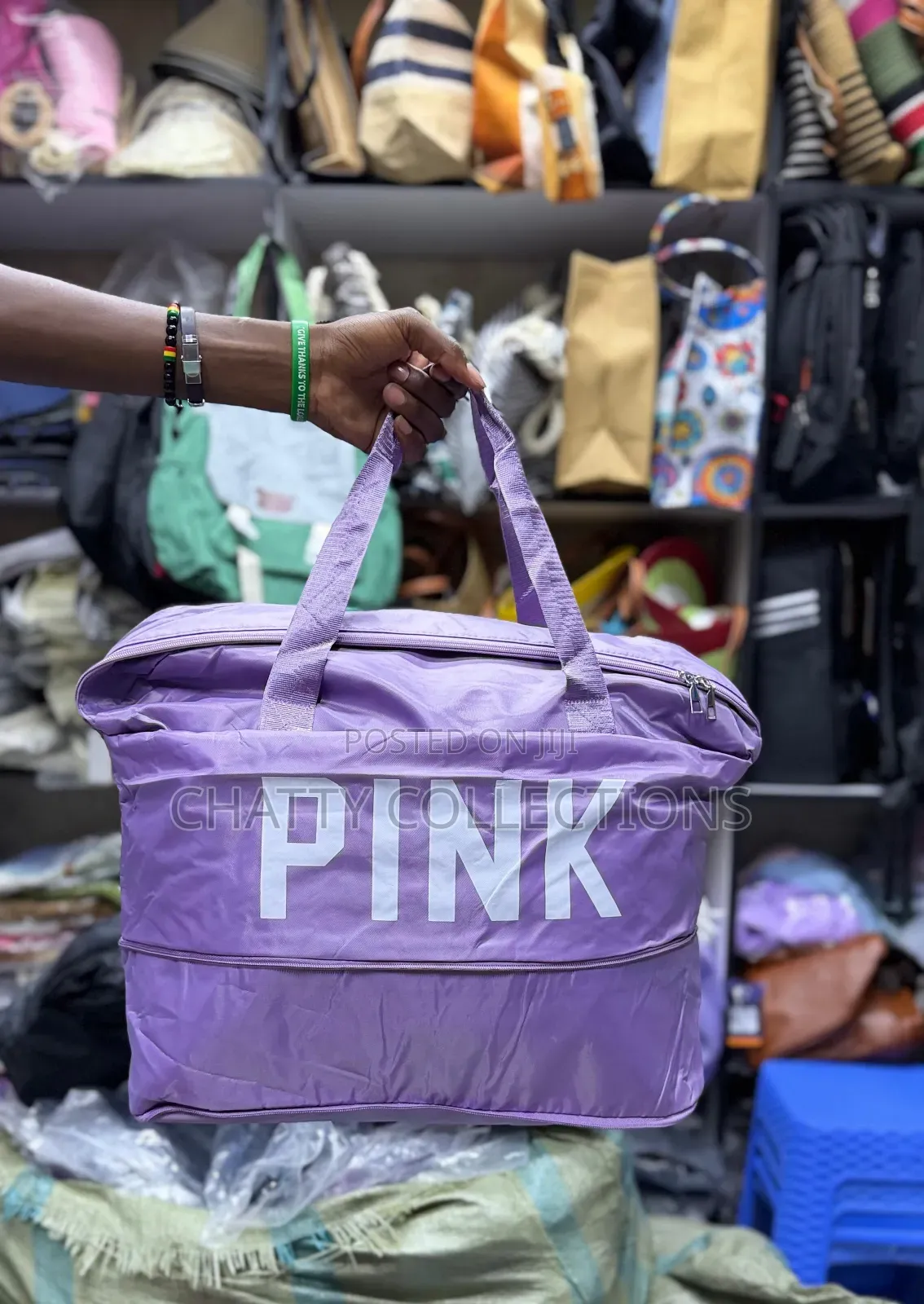 Light Purple (Pink) Waterproof Expandable Bag