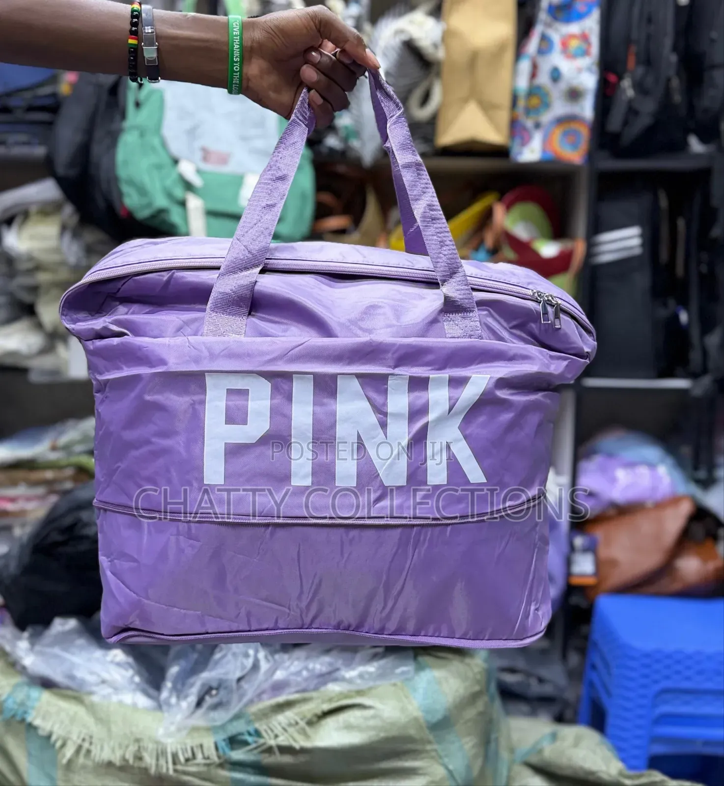 Light Purple (Pink) Waterproof Expandable Bag