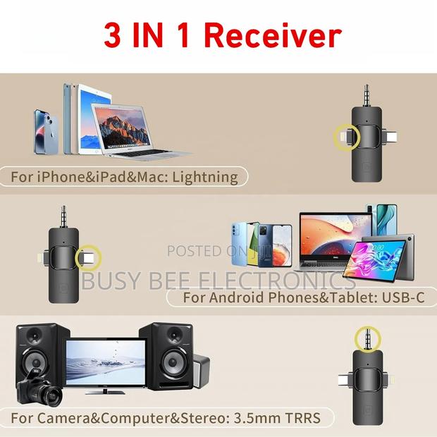 2mic 3 In1 Wireless Lavalier Microphone - thumbnail 5