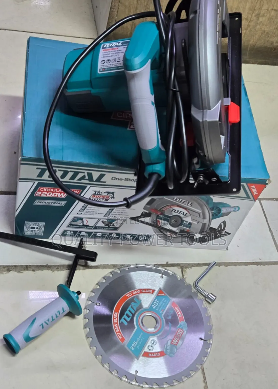 Total Tools 2200w Industrial Circular Saw Featuring a 235mm Blade,