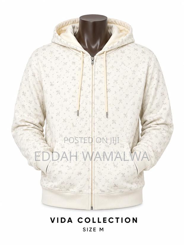 Plain Hoodies With Zip - thumbnail 5