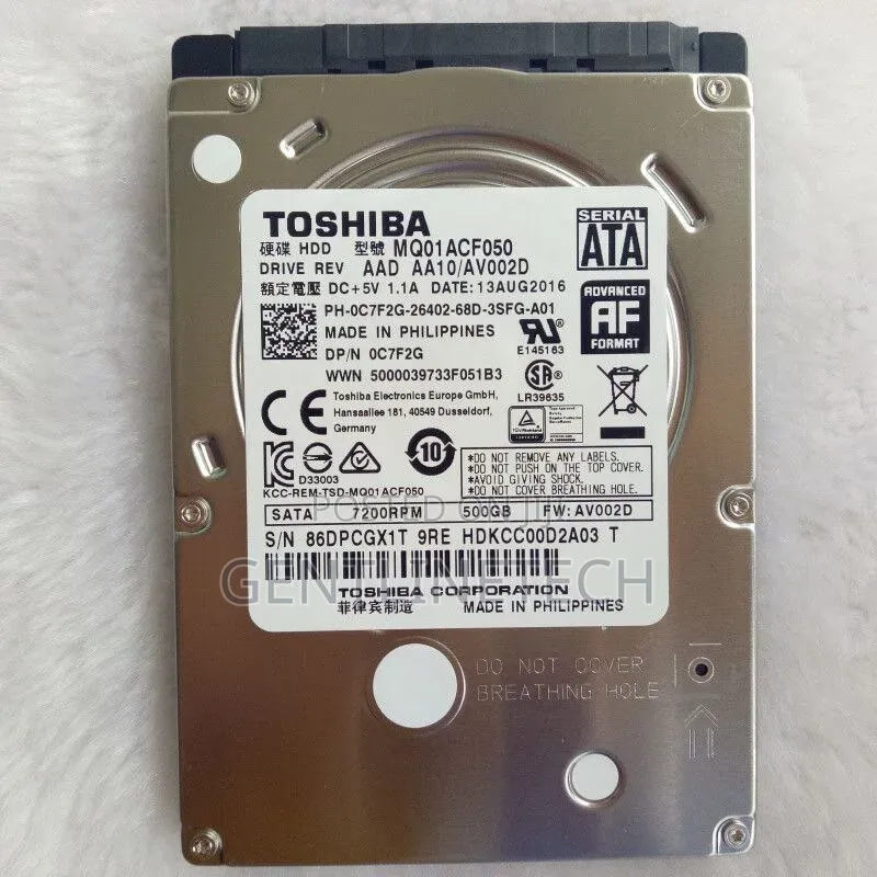 Toshiba 500gb 2.5” Internal HDD – Quality Storage Upgrade