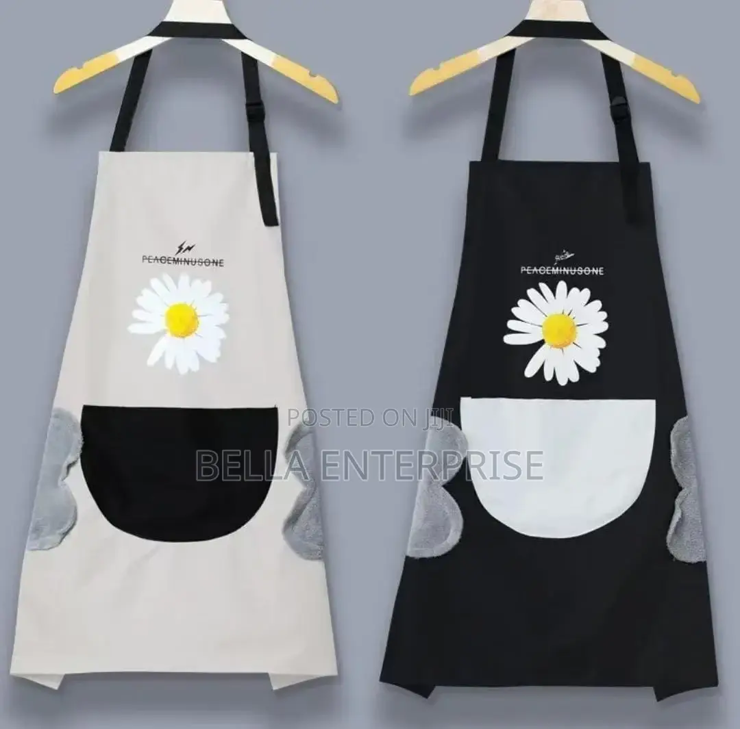 Restockedwaterproof Cute Floral Apronsblack,Cream
