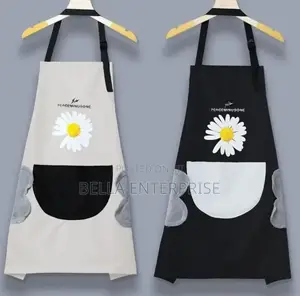Restockedwaterproof Cute Floral Apronsblack,Cream