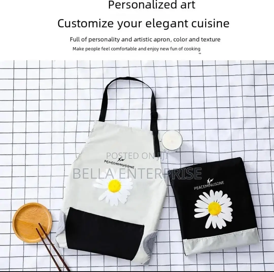 Restockedwaterproof Cute Floral Apronsblack,Cream