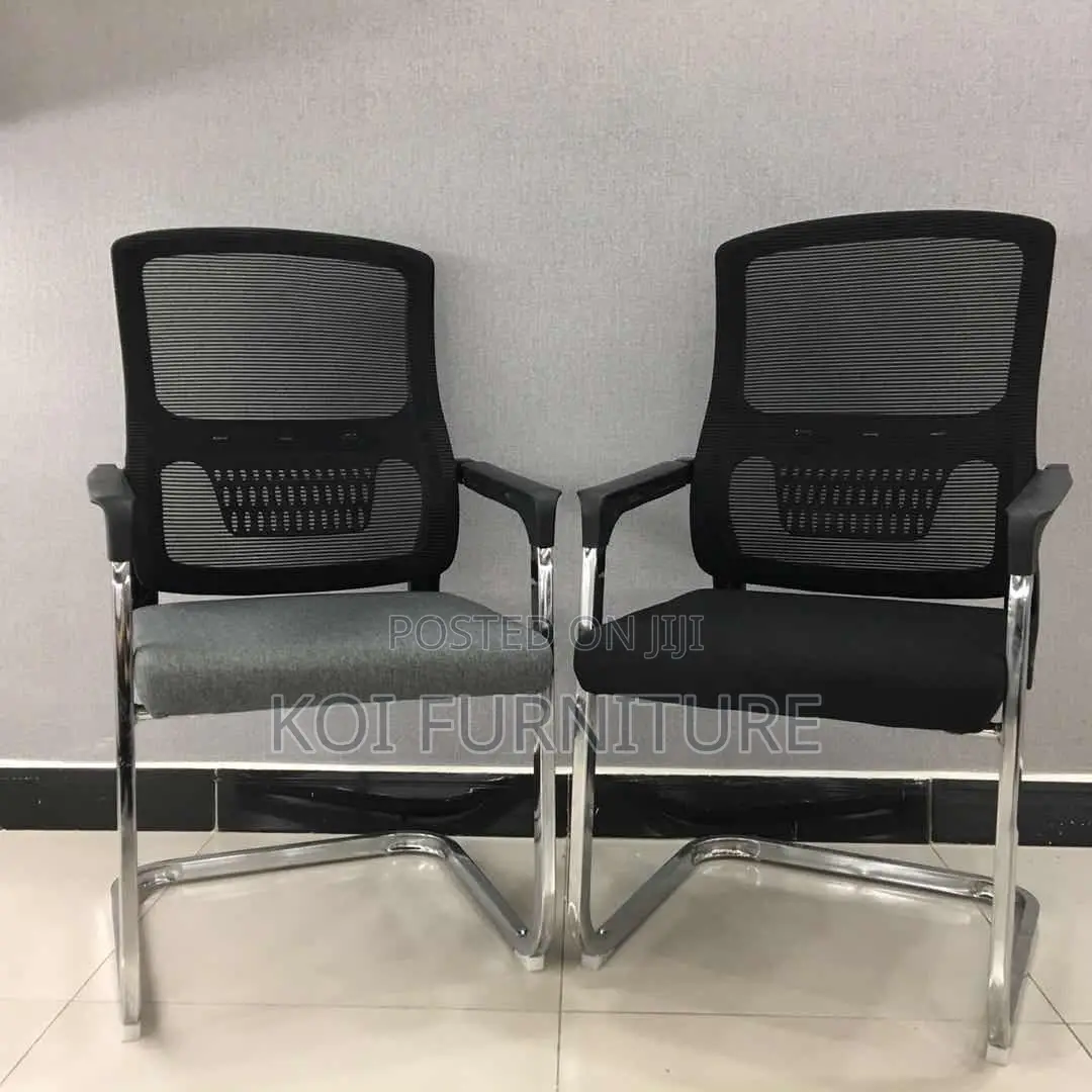 Office Chairs; Mesh Office Visitors Reception Chair With Sledbases