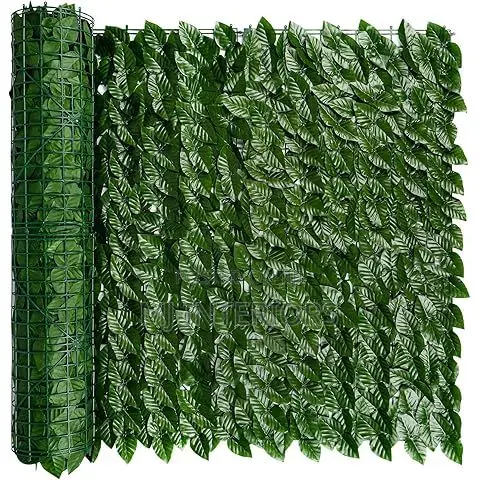 Artificial Hedge Fence Roll Light Green Dense Outdoor Privacy Wall