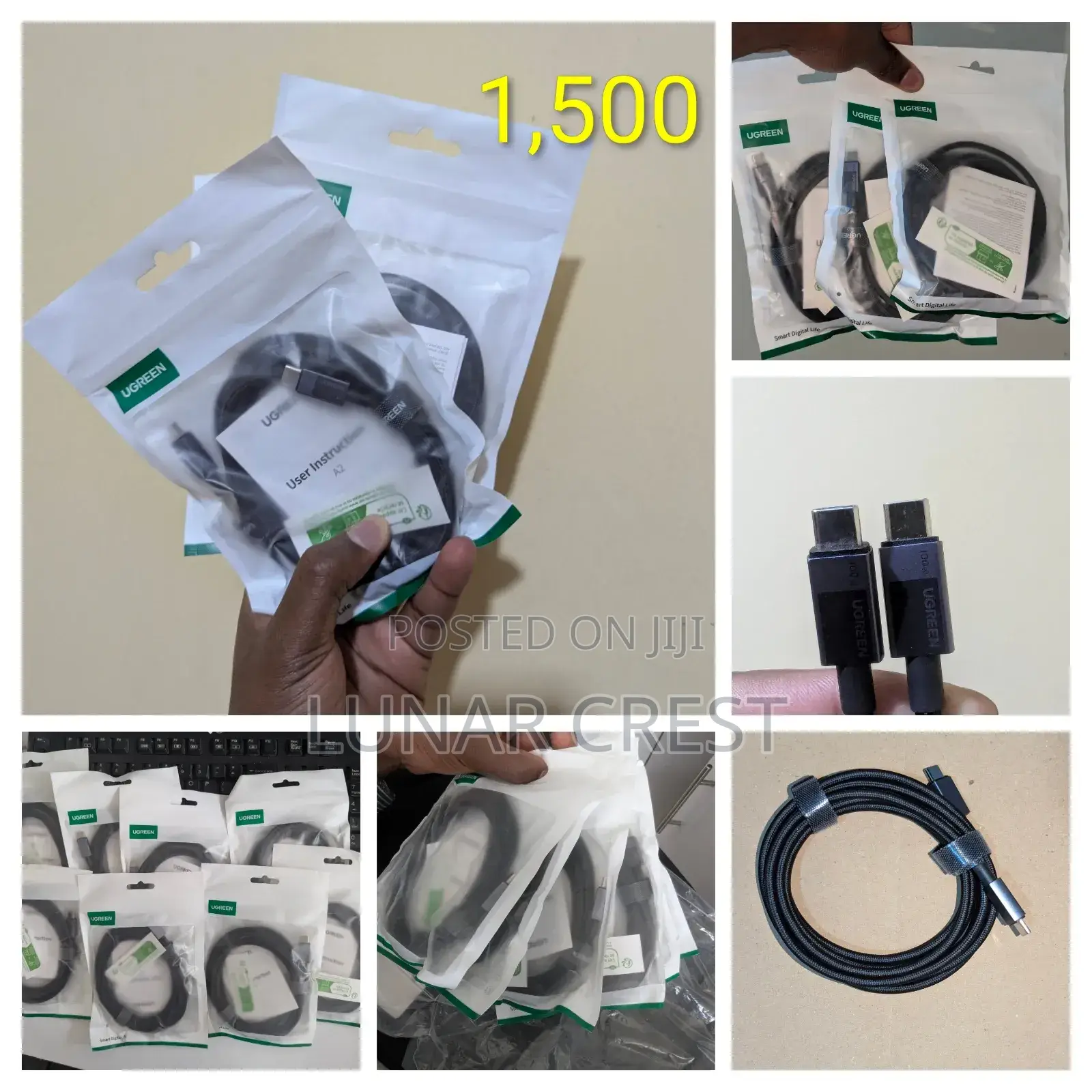 Ugreen 100 Watts 2 Metres Type C-C Braided Cable