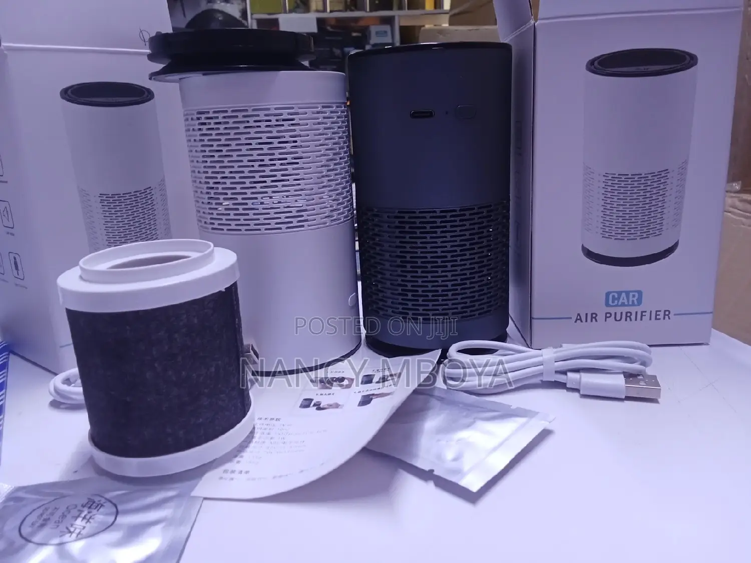 Mini Car/Room Electric Usb Air Purifier, Activated Carbon Air Filters