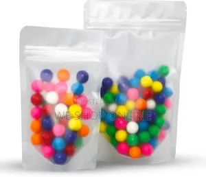 12*20cm Clear Matte Finish Stand Up Pouches With Ziplock