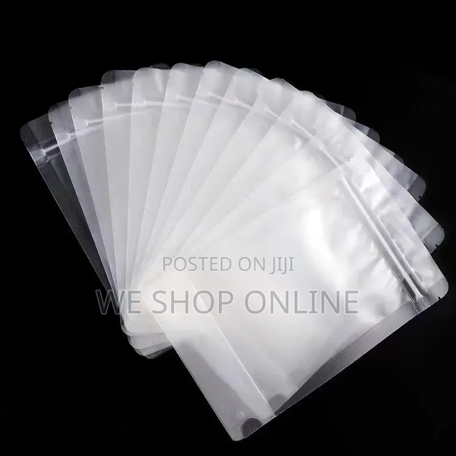 14*20 Cm Clear Matte Finish Stand Up Pouches With Ziplock 50pcs