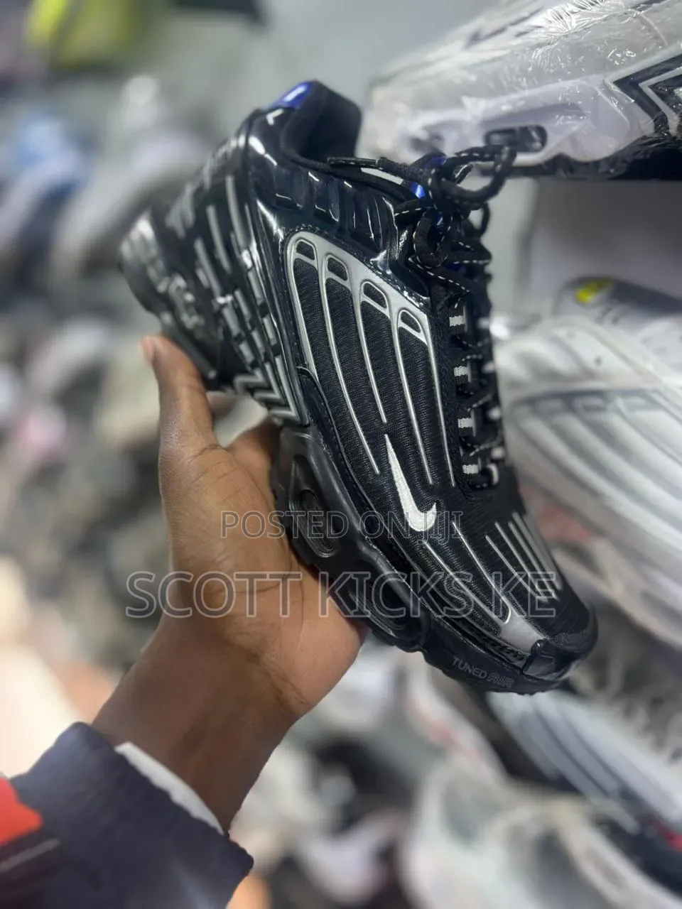 Nike Airmax Plus 3 Tn Black And Silver