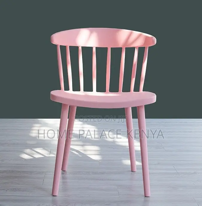 Dining Chair: Armless Plastic Stacking Chair for Café