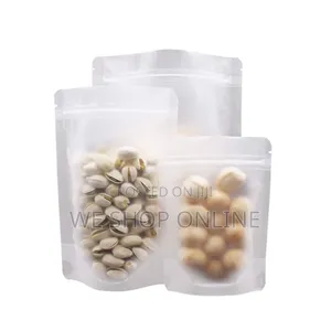 20*30cm Clear Matte Finish Stand Up Pouches With Ziplock 50pcs