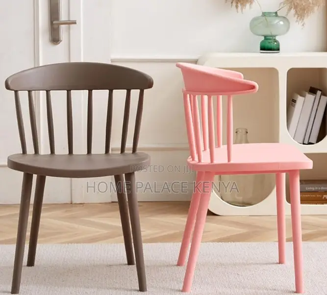 Dining Chair: Armless Plastic Stacking Chair for Café