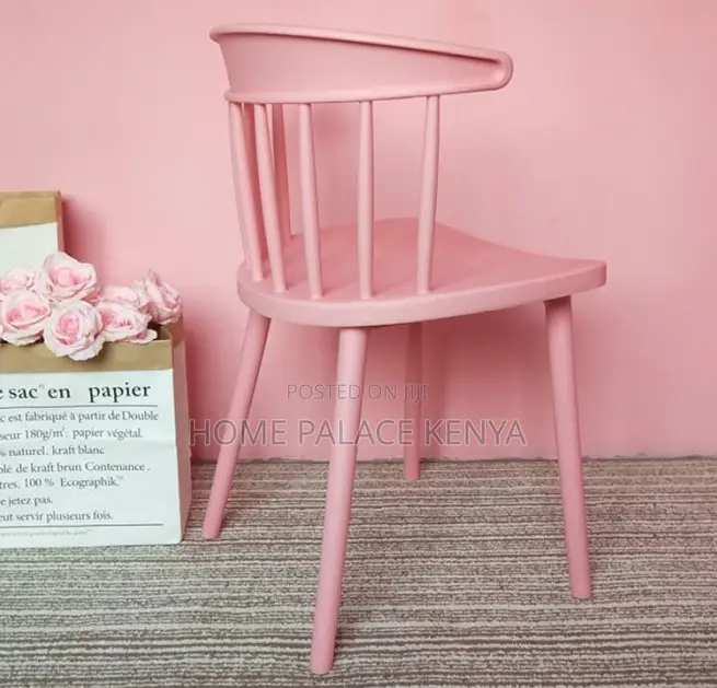 Dining Chair: Armless Plastic Stacking Chair for Café