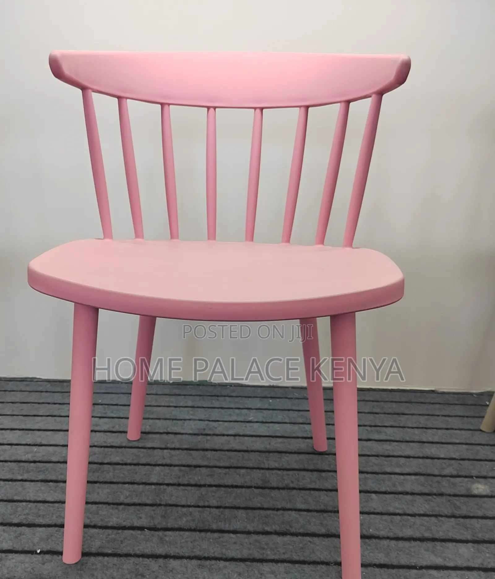 Dining Chair: Armless Plastic Stacking Chair for Café