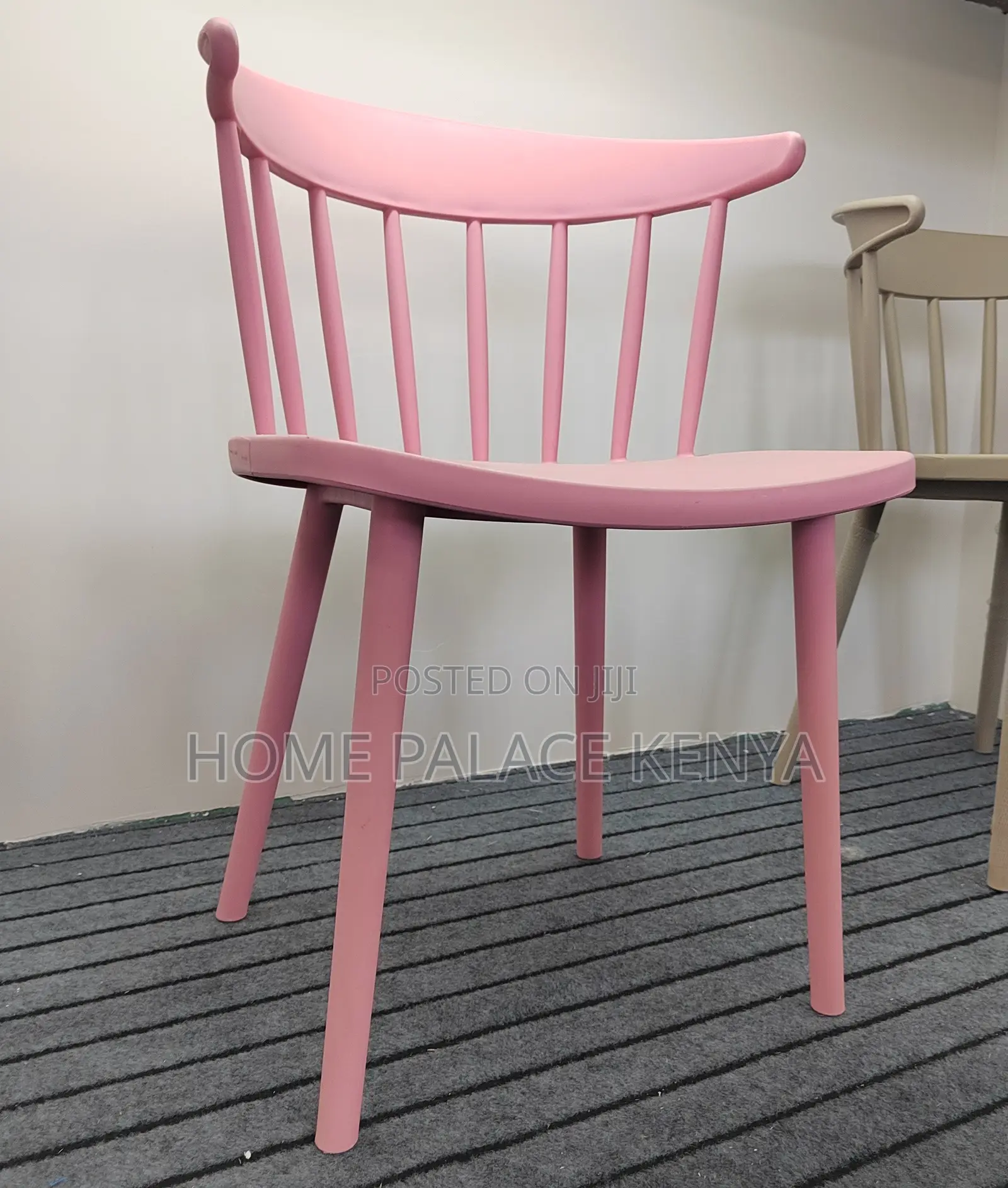 Dining Chair: Armless Plastic Stacking Chair for Café