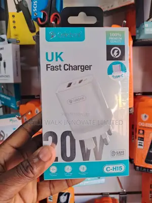 Celebrat C-H15 20w Uk Fast Charger Brick – Type-C Power Delivery