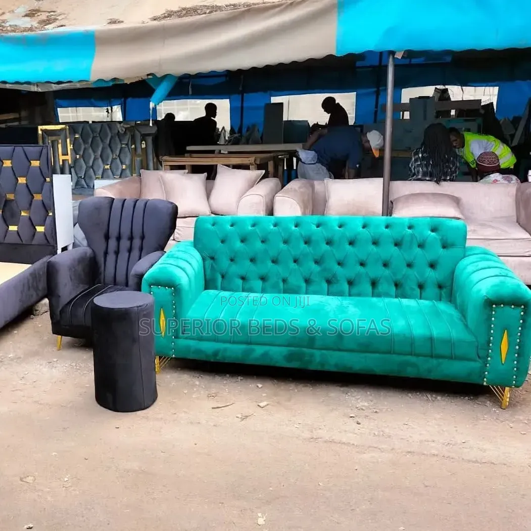 Green 3-Seater Sofa Set on Sale