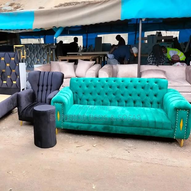 Green 3-Seater Sofa Set on Sale