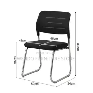 Office Chairs; Armless Visitors Fabric Chair With Sled Base