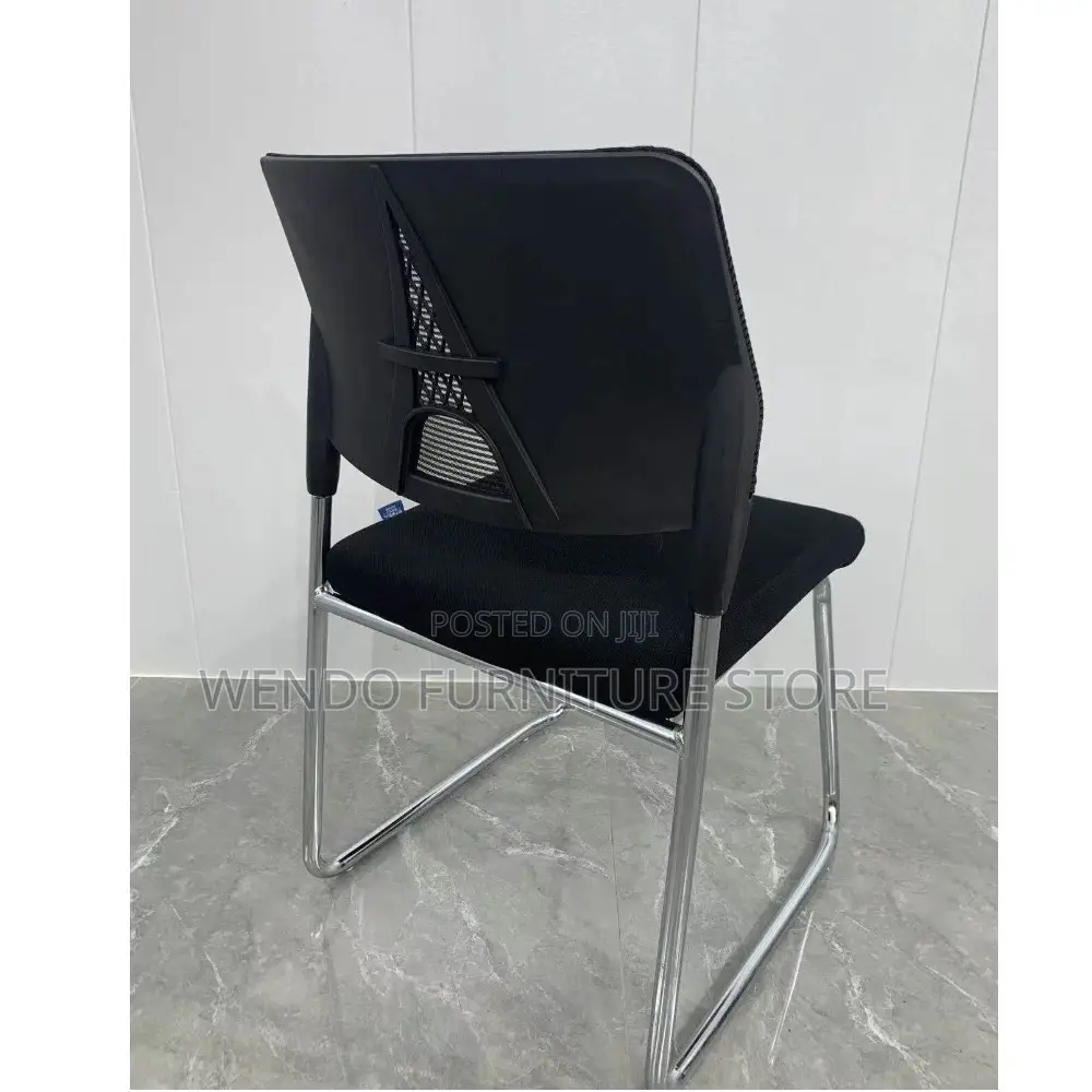 Office Chairs; Armless Visitors Fabric Chair With Sled Base