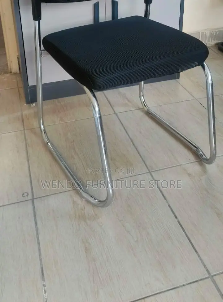Office Chairs; Armless Visitors Fabric Chair With Sled Base
