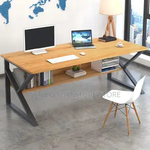 Office Desk; `1400mm Computer Table With Lower Book Drawer