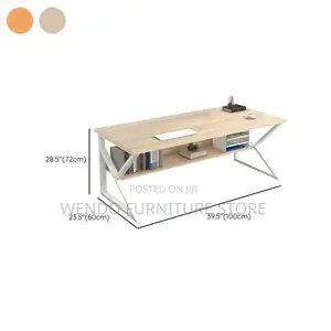 Office Desk; `1400mm Computer Table With Lower Book Drawer