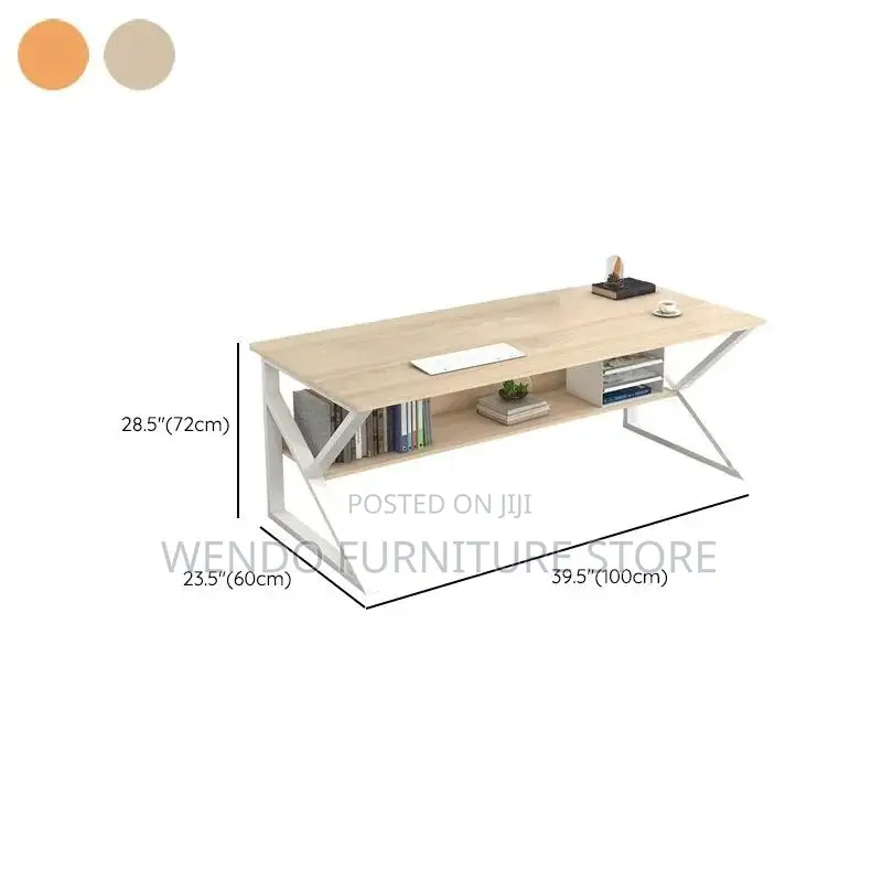 Office Desk; `1400mm Computer Table With Lower Book Drawer