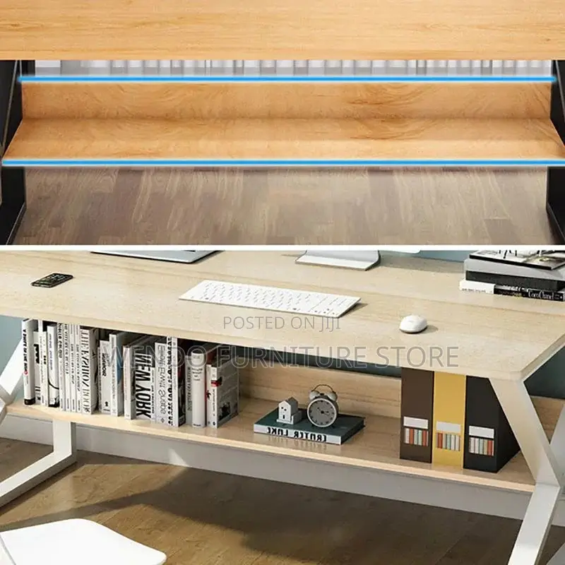 Office Desk; `1400mm Computer Table With Lower Book Drawer