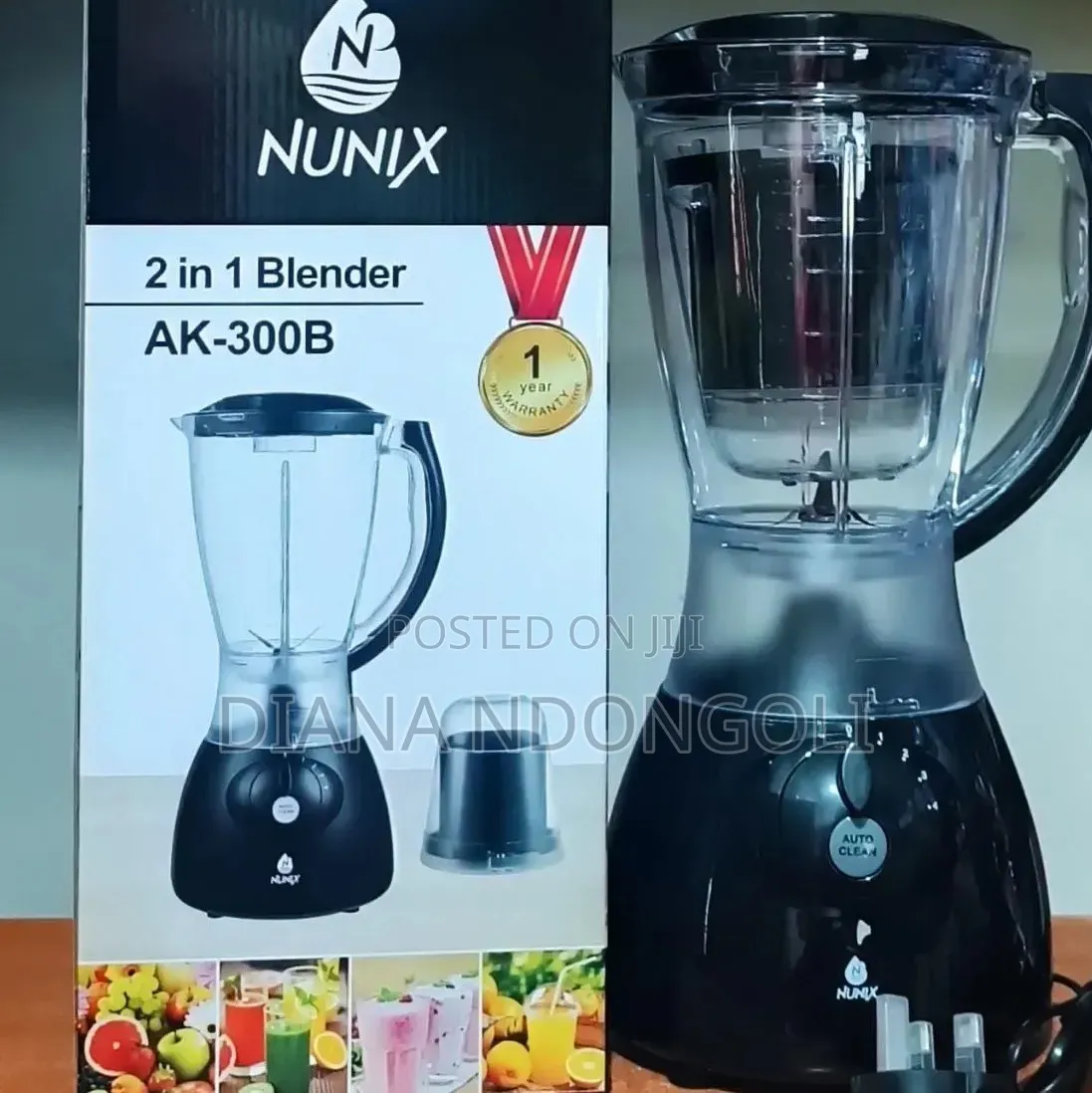 Ak300b Nunix (Black )2in1 Blender