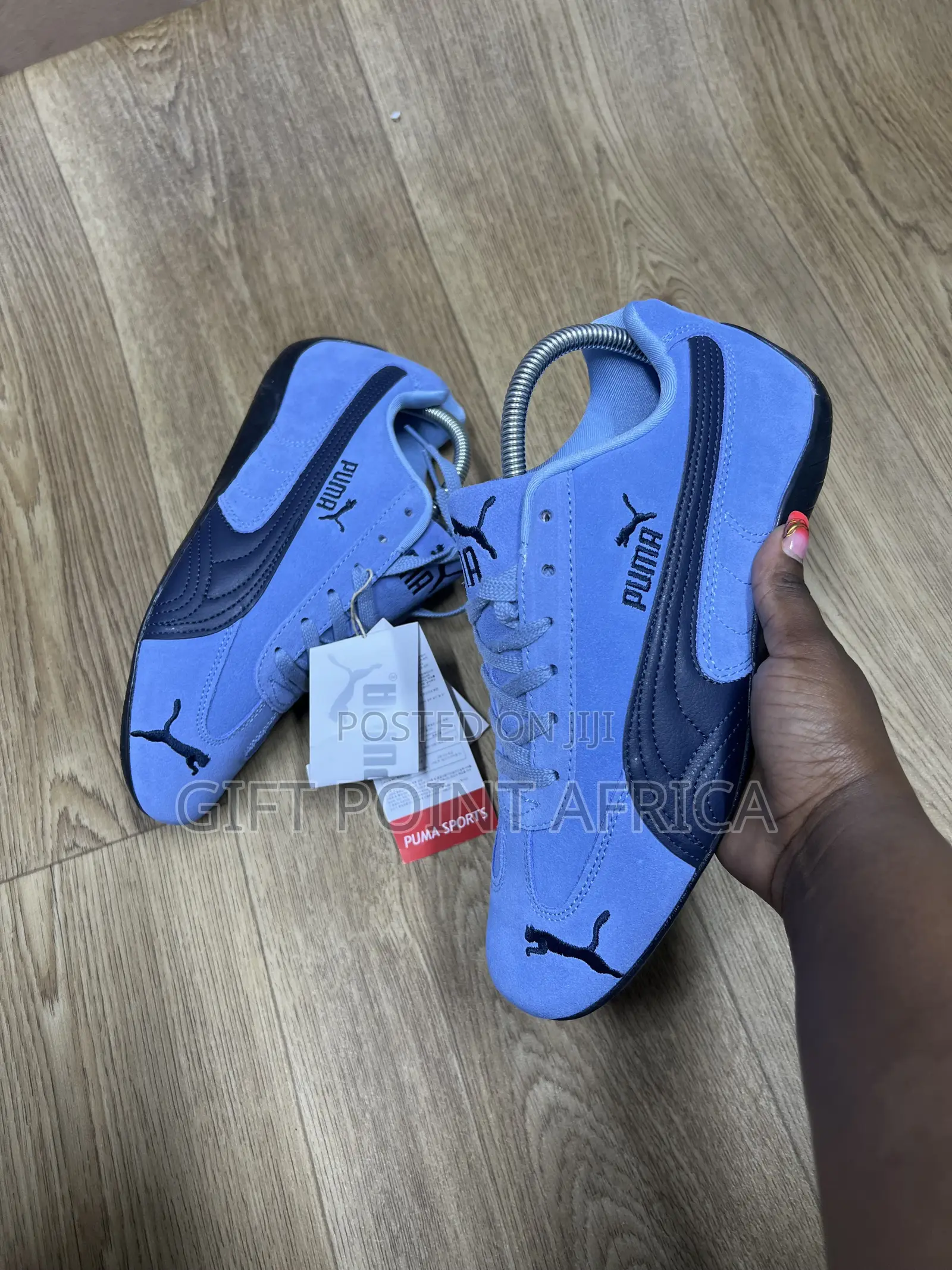 Sky Blue Puma Suede Speedcat Sneakers