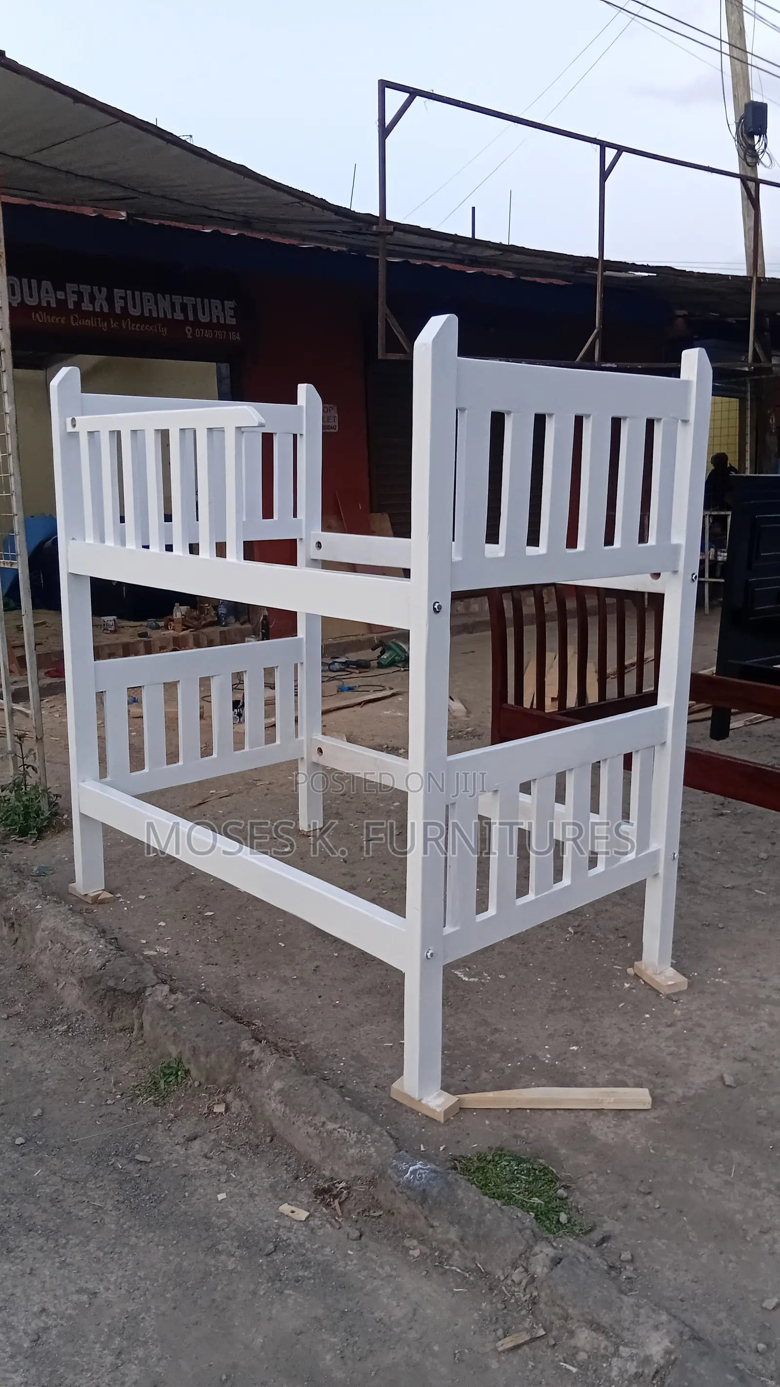 White Double Decker Bed