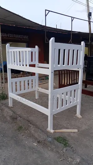 White Double Decker Bed