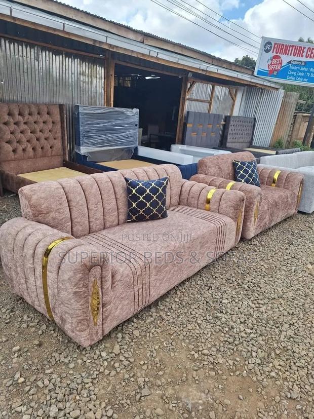 Beige 3+2 Luxury Sofa Set
