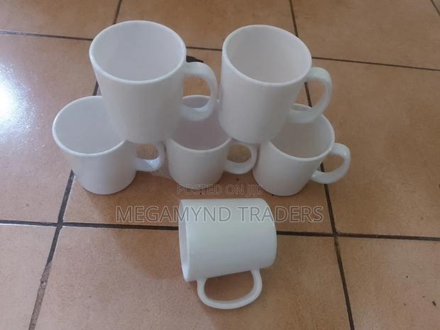 12pc Melamine Mugs / White Melamine Cups - main view