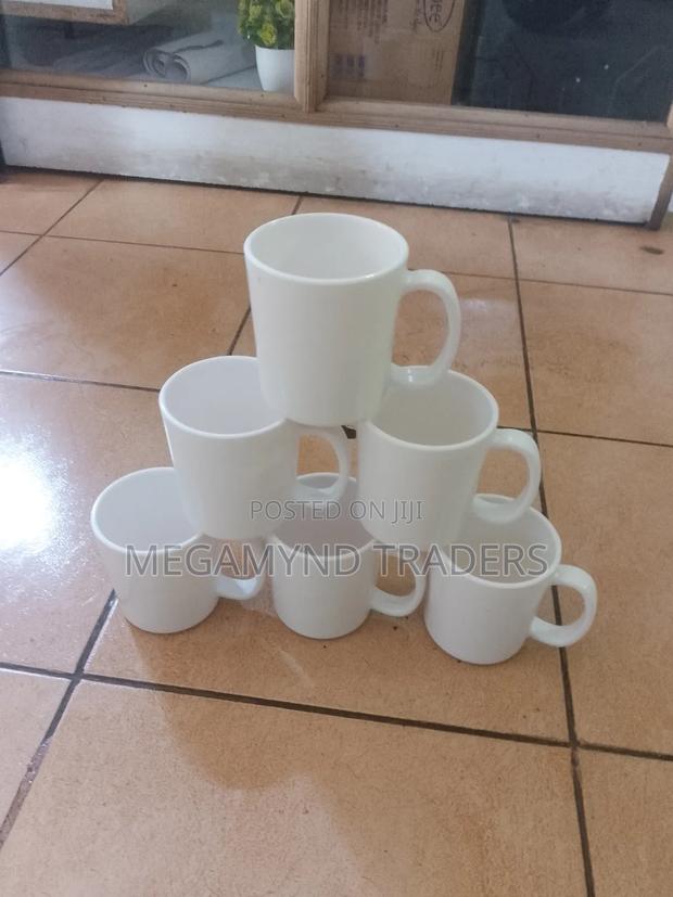 12pc Melamine Mugs / White Melamine Cups - thumbnail 2