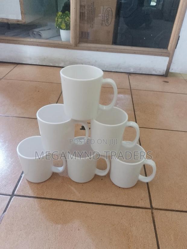 12pc Melamine Mugs / White Melamine Cups - thumbnail 3