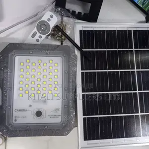 100w Solar Flood Light With an Integrated Security Camera