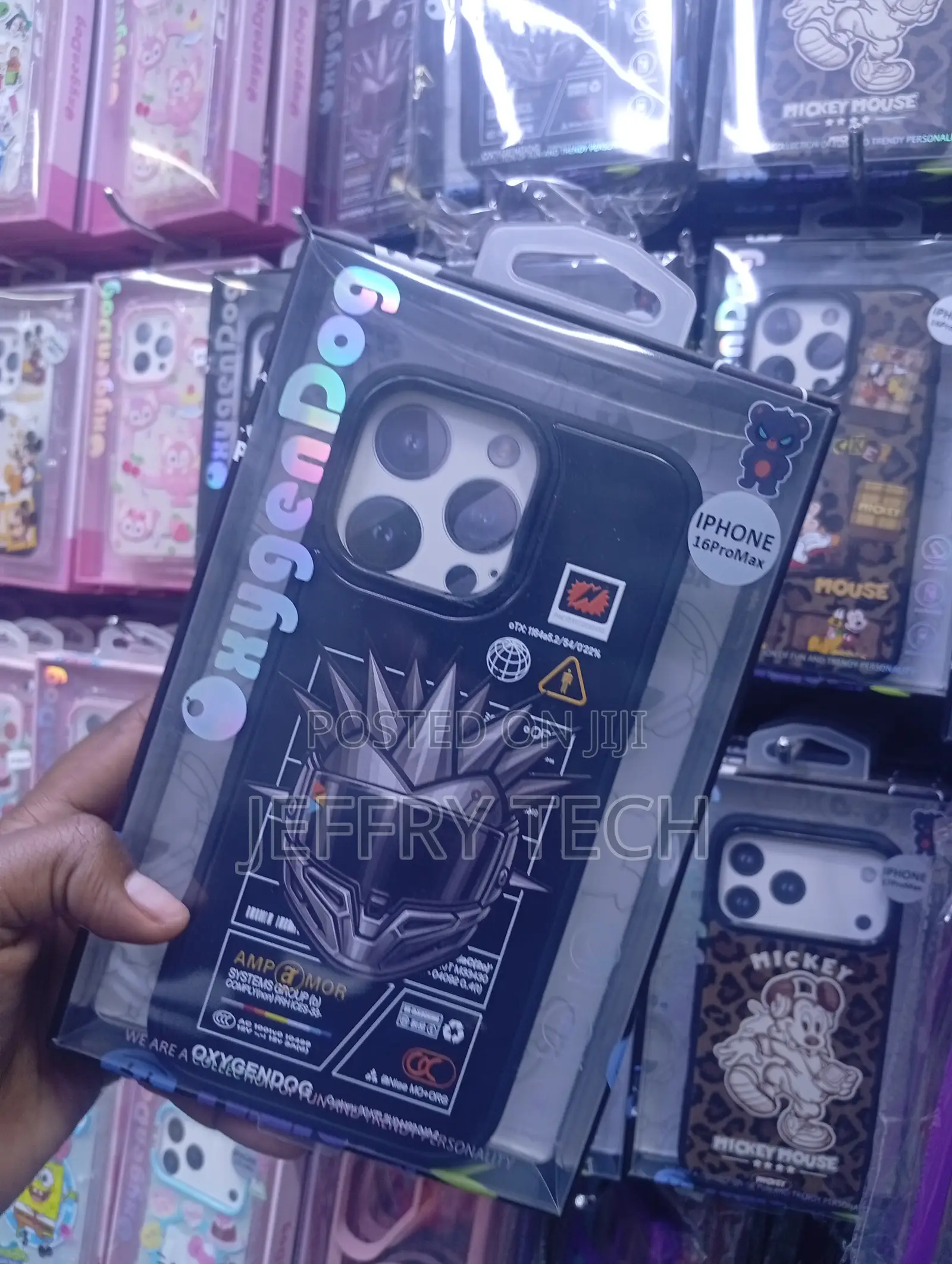 iPhone 16 Pro Max Distinct "Cyber Warrior" Helmet Graphic Cover