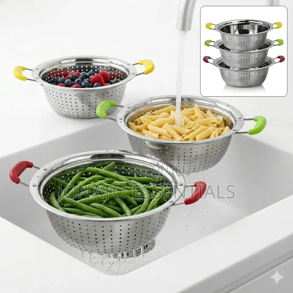 Stainless Steel Kitchen Colander Food Strainer Bowl